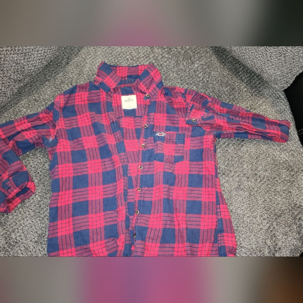Women's Hollister button up flannel shirt